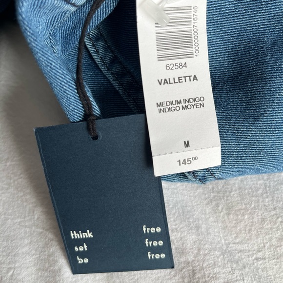 NWT Aritzia Wilfred Free Valletta Overalls Denim Jumpsuit Trendy Boho Romper, M - Picture 16 of 16